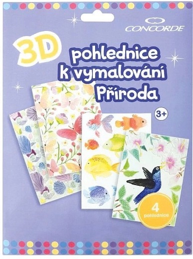3D razglednice za bojanje Priroda