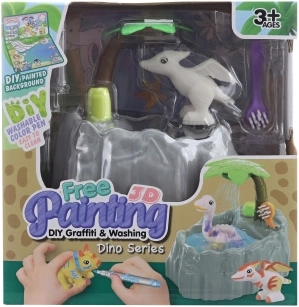 Dinosaur coloring set with shower