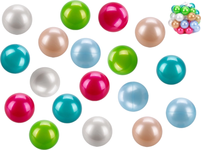 Perlastične plastične loptice za igraonicu 8 cm – set 40 kom