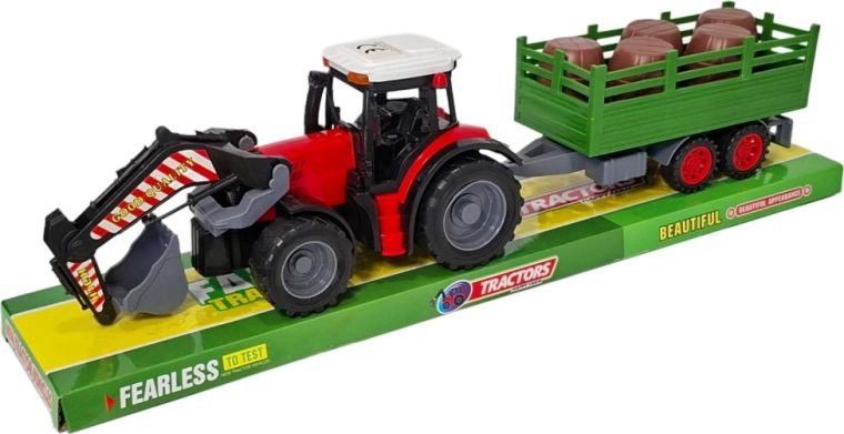 Traktor s prikolicom i prednjim utovarivačem – poljoprivredni set za djecu