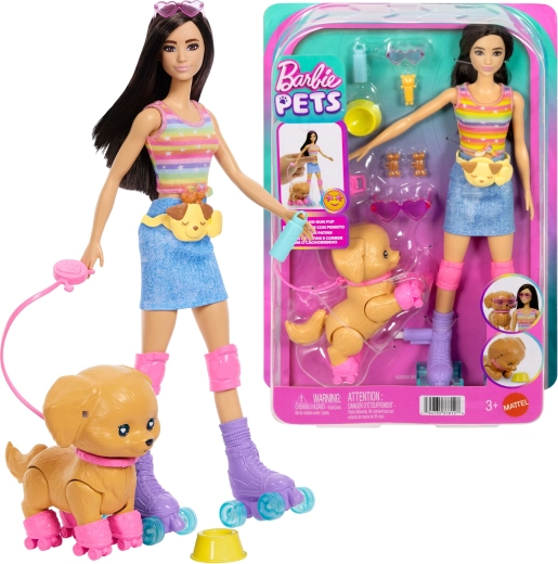 Barbie Pets – lutka na rolama sa štenetom i dodacima