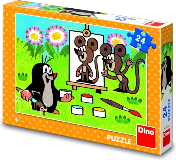 Krtek malirom dječje puzzle Dino 24 dijelova