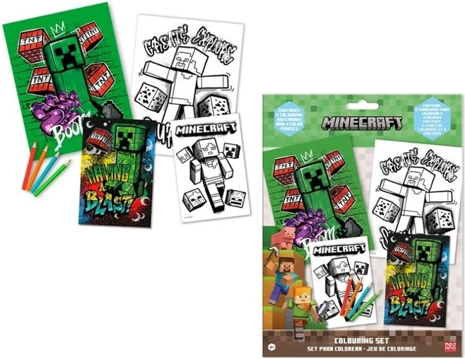 Minecraft set za bojanje sa naljepnicama