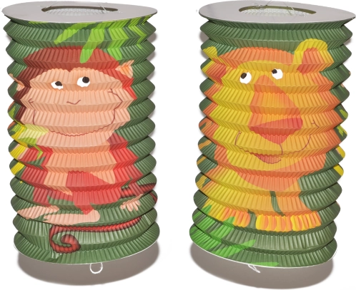 Lampion valjak s motivom životinja 16 cm