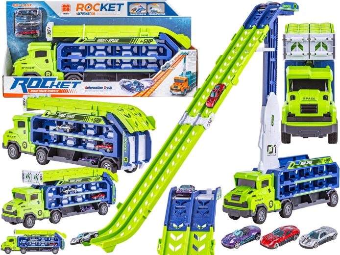 Transporter s lansirnom rampom – kamion i 3 autića