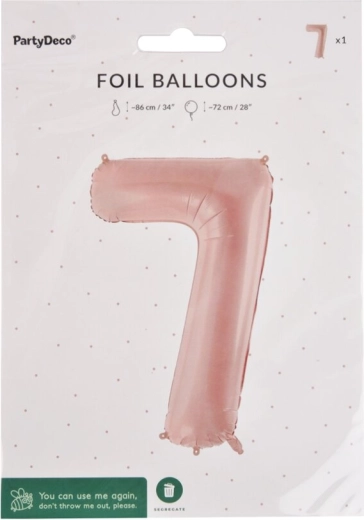 Folijski balon broj 7 bež 72 cm