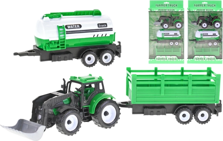 Traktor utovarivač sa zamašnjakom 17 cm + 2 prikolice, 3 vrste