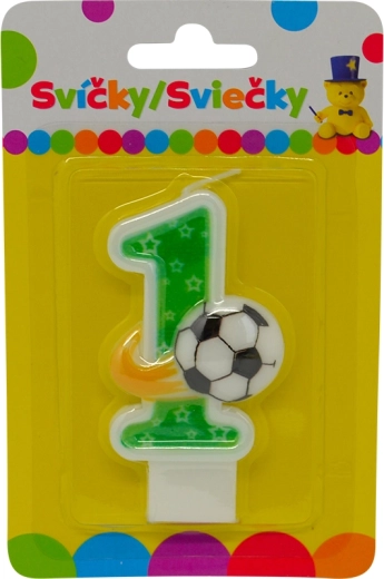 Rođendanska svijeća broj 1 s loptom