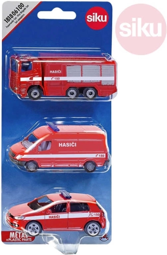 SIKU set vatrogasnih vozila ČR u blisteru (3 kom)
