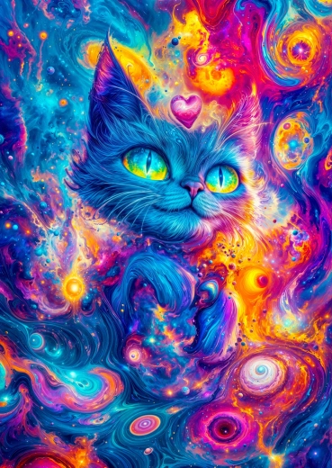 Enjoy puzzle Kozmička mačka 1000 dijelova