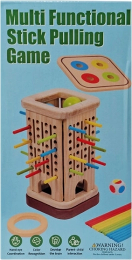 Wooden skill game – pulling out sticks
