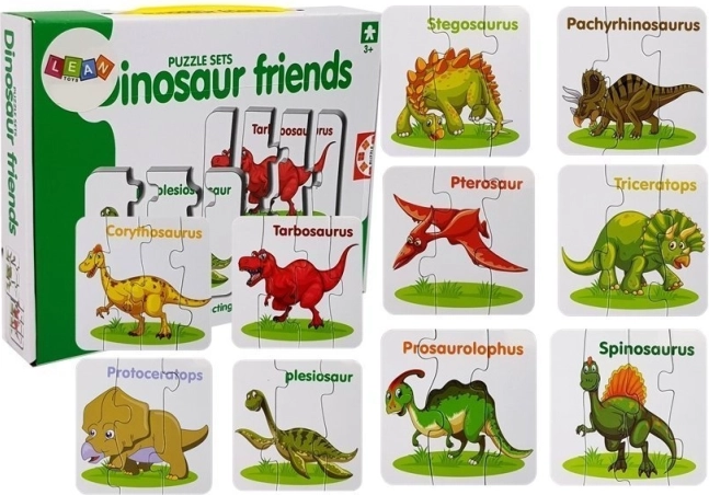 edukativne puzzle dinosauri – 10 parova na engleskom