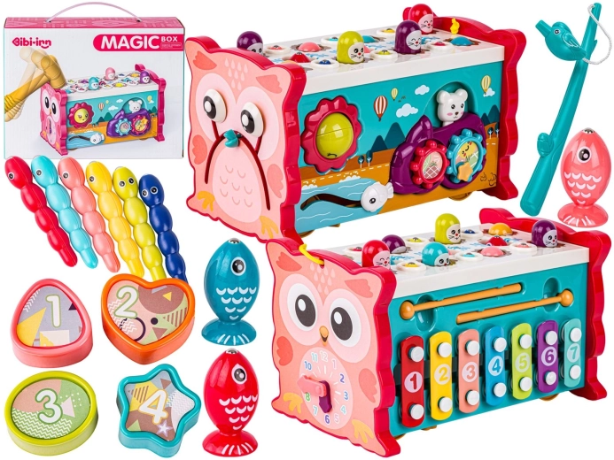 Educational interactive toy 8-in-1 with xylophone and clock - 1 piece