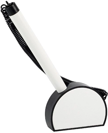 Kuglična olovka u stalku ICO Mini crno-bijela