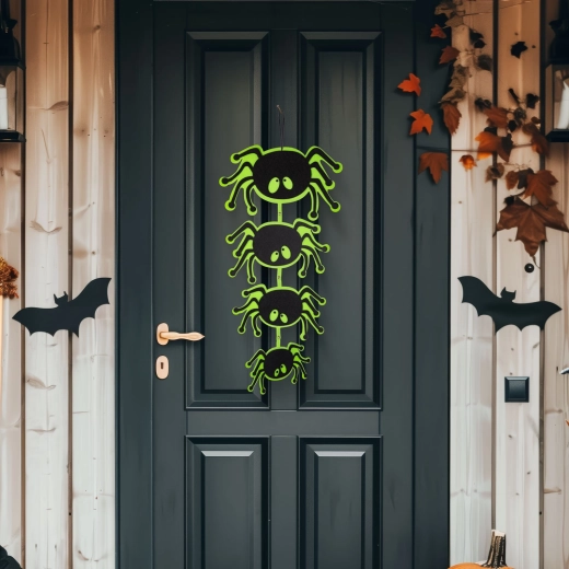 Hanging Halloween Felt Spider Decoration