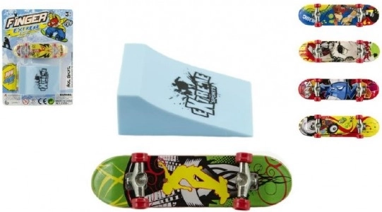 Prstni skateboard s rampom za djecu 10 cm
