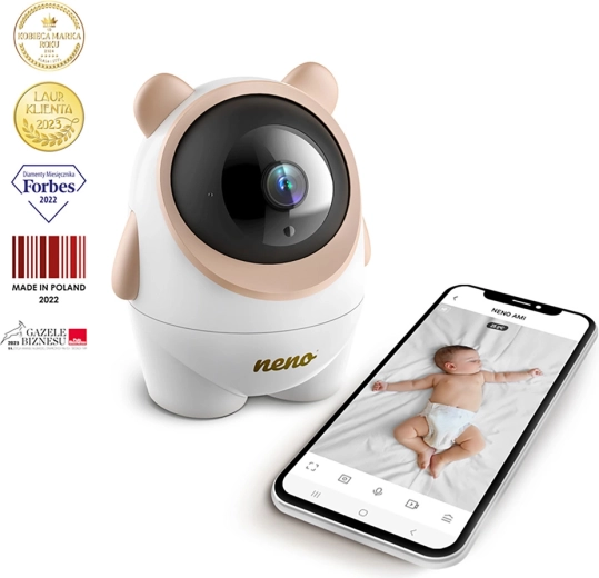 Neno Ami dječji baby monitor s Wi‑Fi i rotirajućom kamerom 4 MP