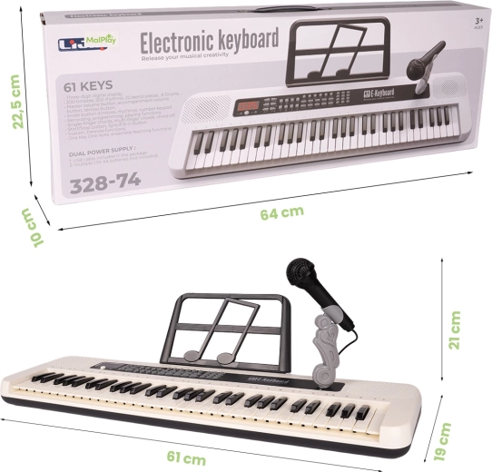 Electronic organ with 61 keys