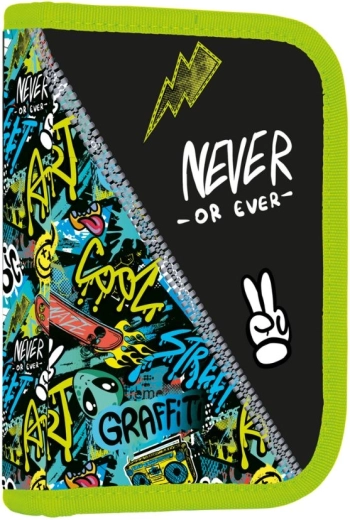 Školska pernica s 2 preklopa Funny Boy, prazna