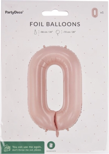 Folijski balon broj 0 bež 72 cm