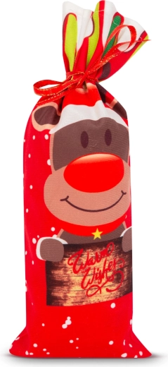 Christmas Reindeer Bottle Holder with Ribbon