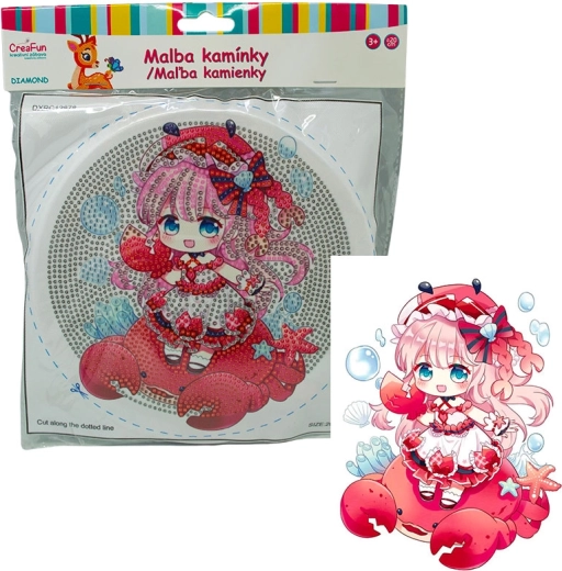 Dijamantno slikanje s okvirom – lutka u crvenom 20 cm