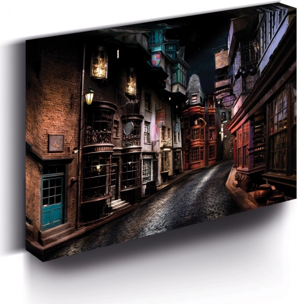 LED svjetleća slika 30x40 cm, Harry Potter - Ulica Nokturn