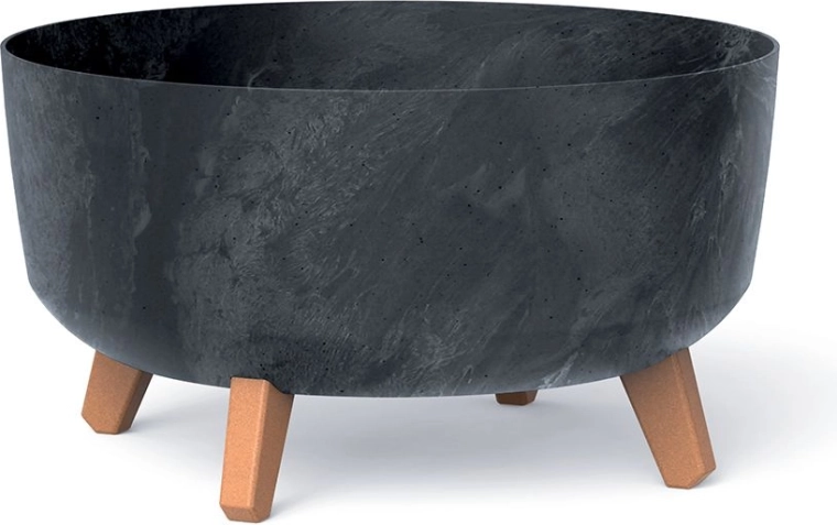 Lončanica s betonskim efektom na nogicama, antracit, promjer 38 cm