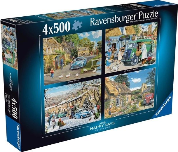 Ravensburger puzzle Happy Days: Seoski život 4x500 dijelova