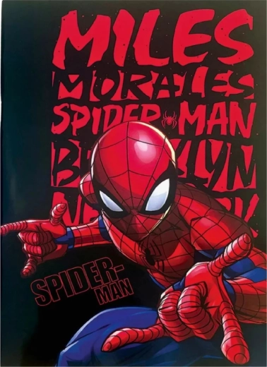 Linijska školska bilježnica Spider-Man B5 crna – 40 stranica