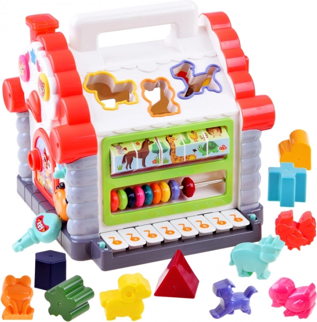 Interaktivna kućica – glazbena didaktička slagalica oblika i životinja za djecu 18+ mjeseci