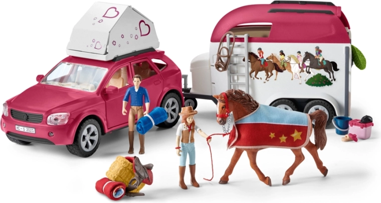 Schleich Horse Club avanturistički SUV s prikolicom za konje i figuricama