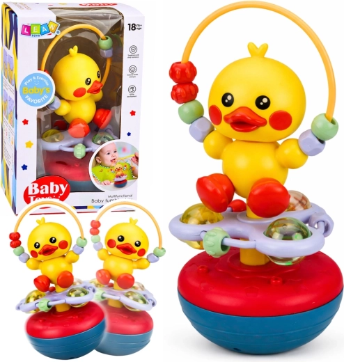 Interaktivna njišuška patkica s zvečkom i perlicama