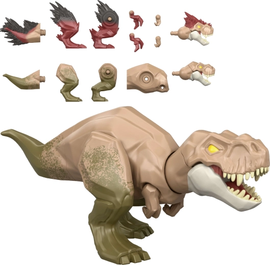 Mattel Jurassic World Mayhem mix-ups 2 u 1 figurica dinosaura Tyrannosaurus rex
