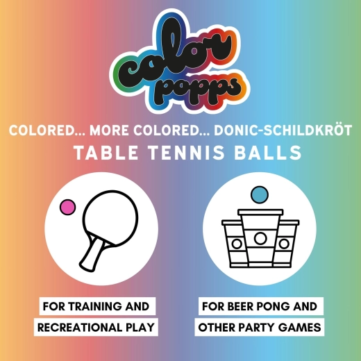 Donic-Schildkröt šarene loptice za stolni tenis Colour Popps Poly 40+ (6 kom)