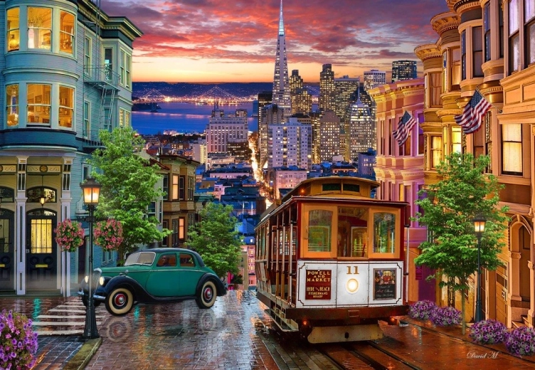 Slagalica Tramvaj u San Franciscu 1000 dijelova