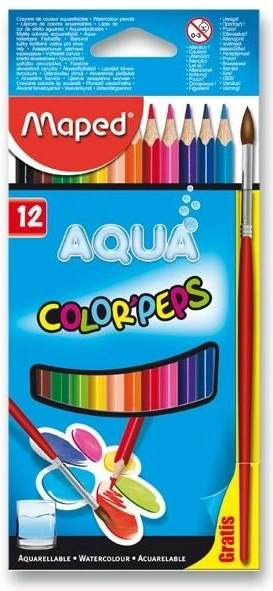 Trokutaste bojice Maped Aqua Color'Peps 12 kom sa kistom