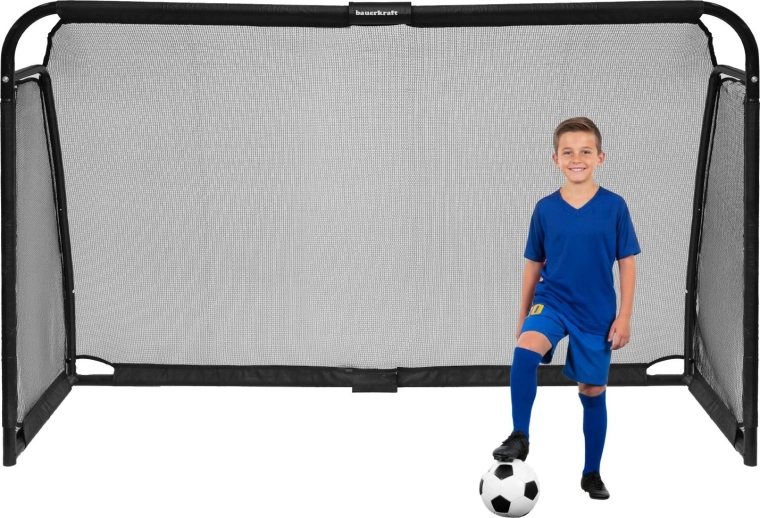 Nogometni gol Bauerkraft 300 × 200 × 90 cm, čelični, crni