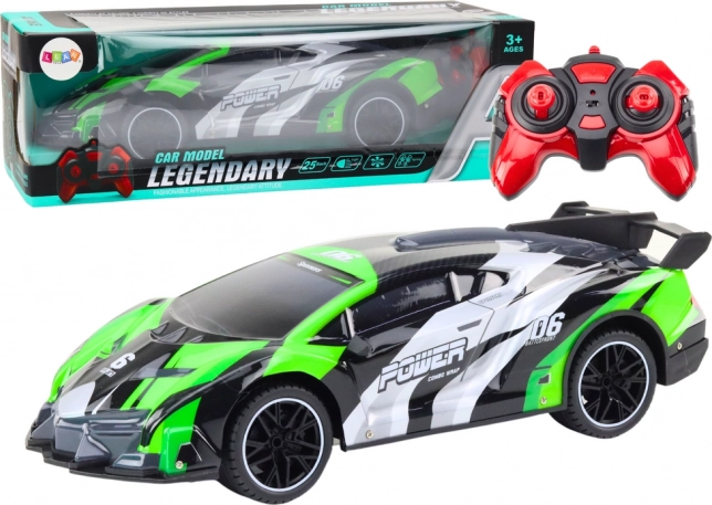 RC sportski auto 1:10 s svjetlima, brzina 25 km/h – zeleno