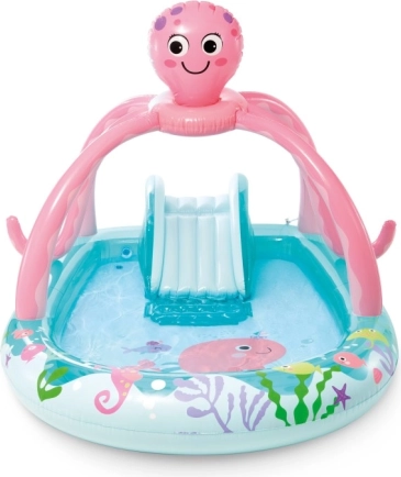 Nafukavajuće igraće središte Hobotnica s vodenom prskalicom i toboganom