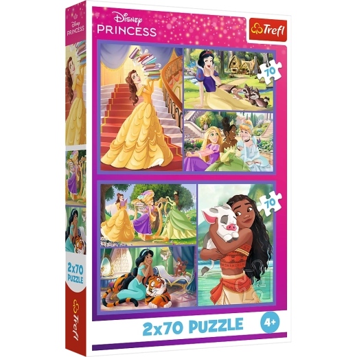 Puzzle 2x70 Disney Princeze Bajkoviti Dani
