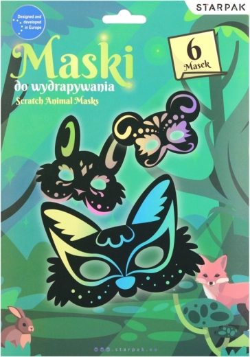 Grebalne maske – kreativni set 6 kom + bambusov stilus