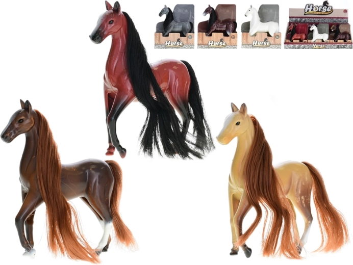 Plastic Standing Horse 12 cm