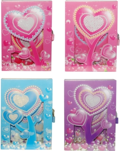 šareni dnevnik sa srčekom i lokotom u tvrdom uvezu