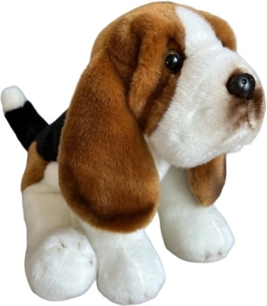 Plush Sitting Basset 30 cm