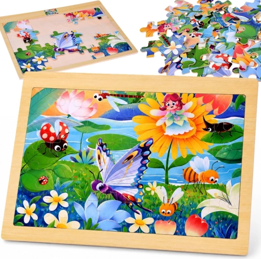 Wooden puzzle Sea Fairy and Insects – 40 pieces
