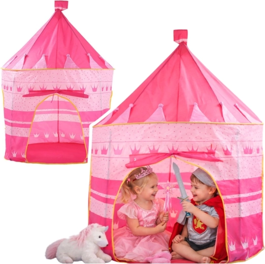 Pink kids’ tent – a palace for little princesses for the room and the garden