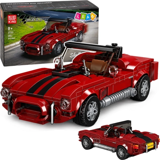Stavebnica S.Cobra – klasični sportski automobil crveni s vitrnom (391 dijelova)