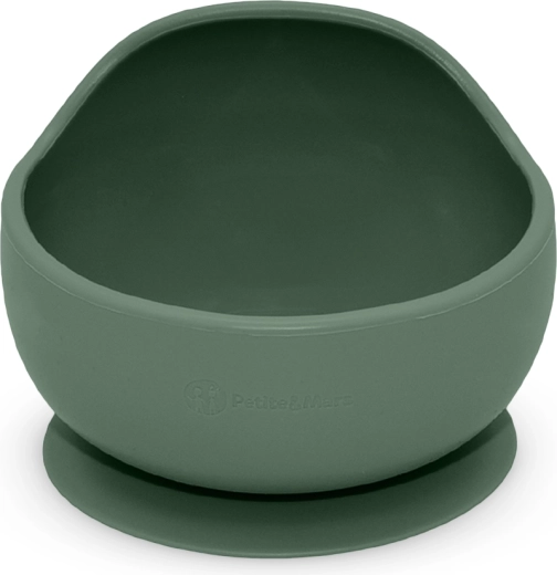Silikonska zdjelica s vakuumskom podlogom PETITE&MARS Take&Match Misty Green 360 ml