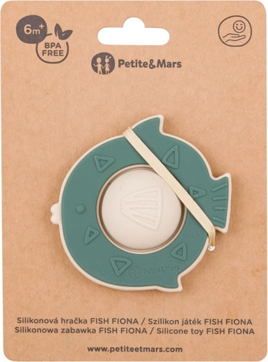 Petite&Mars silicone toy Fish Fiona – misty green